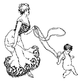 [Lady with Cupid in a Harness]