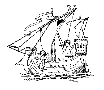 [Two Cupids Sailing a Tall Ship]